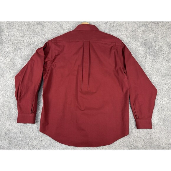 Brooks Brothers Non Iron Button Up Shirt Long Sleeve Men L Traditional Red‎ Logo - Picture 7 of 8